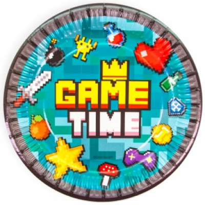 Тарелки (7''/18 см) Game Time, Пиксели, 6 шт. Тарелки (7''/18 см) Game Time, Пиксели, 6 шт.