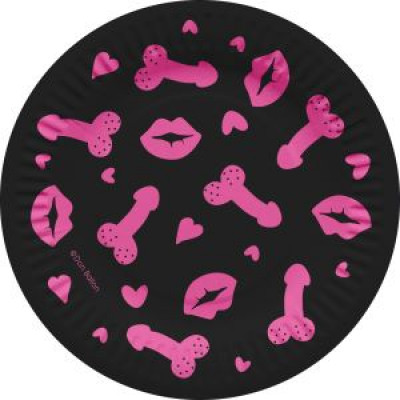 Тарелки (7''/18 см) 18+, Черный/Фуше, 6 шт. Тарелки (7''/18 см) 18+, Черный/Фуше, 6 шт.