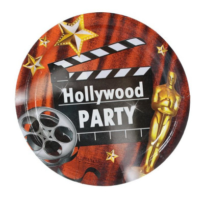 Тарелки 10шт. - "Голливудская вечеринка " 18см. Тарелки 10шт. - "Голливудская вечеринка " 18см.