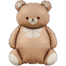 Шар (35''/89 см) Фигура, Мишка с бантом, Коричневый, Сатин, 1 шт. в уп. Шар (35''/89 см) Фигура, Мишка с бантом, Коричневый, Сатин, 1 шт. в уп.