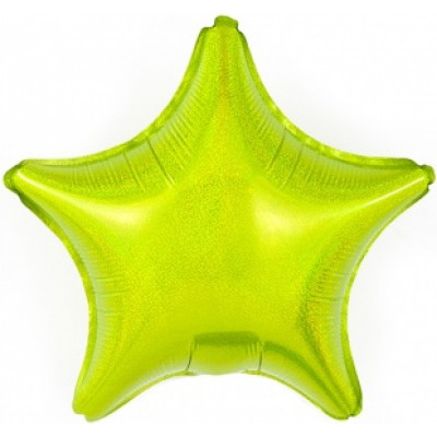Шар (17''/43 см) Мини-звезда, Лайм, Голография, 1 шт. Шар (17''/43 см) Мини-звезда, Лайм, Голография, 1 шт.