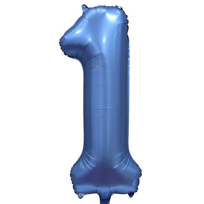 Шар (34''/86 см) Цифра, 1, Синий, Сатин, 1 шт. в уп. Шар (34''/86 см) Цифра, 1, Синий, Сатин, 1 шт. в уп.
