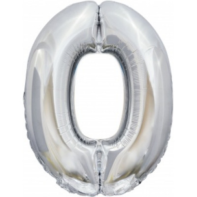 Шар (34''/86 см) Цифра, 0 ЭКО, Серебро, 1 шт. в уп. Шар (34''/86 см) Цифра, 0 ЭКО, Серебро, 1 шт. в уп.