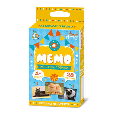 Настольная игра «Мемо. Кошки и собаки» Настольная игра «Мемо. Кошки и собаки»