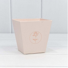 Коробка для цветов, Ваза, Тиснение Цветок, Персиковый, 10,7*10,6*7,2 см, 1 шт. Коробка для цветов, Ваза, Тиснение Цветок, Персиковый, 10,7*10,6*7,2 см, 1 шт.