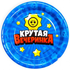 Тарелки 6шт. - Геймер Бравл старс 18см. Тарелки 6шт. - Геймер Бравл старс 18см.