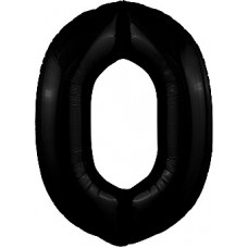 Шар Цифра 102см. - 0 Черный блеск