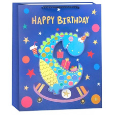 Пакет подарочный 3D, Happy Birthday, Детский праздник, Дизайн №3, Металлик, 41*31*12 см, 1 шт. Пакет подарочный 3D, Happy Birthday, Детский праздник, Дизайн №3, Металлик, 41*31*12 см, 1 шт.