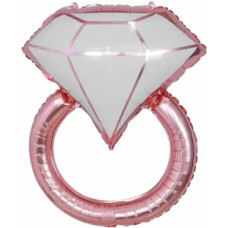 Шар (33''/84 см) Фигура, Кольцо с бриллиантом, Розовое Золото, 1 шт. в уп. Шар (33''/84 см) Фигура, Кольцо с бриллиантом, Розовое Золото, 1 шт. в уп.