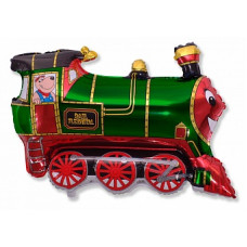 Шар (12''/30 см) Мини-фигура, Паровозик, Зеленый, 1 шт. Шар (12''/30 см) Мини-фигура, Паровозик, Зеленый, 1 шт.