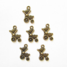 Декор из металла - Коляска 1,9х1,3 см (6 шт./уп.) Декор из металла - Коляска 1,9х1,3 см (6 шт./уп.)