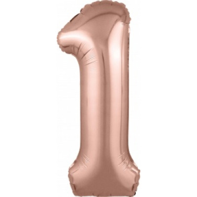 Шар (40''/102 см) Цифра, 1 Slim, Розовое Золото, 1 шт. в уп. Шар (40''/102 см) Цифра, 1 Slim, Розовое Золото, 1 шт. в уп.