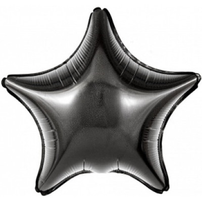 Шар (17''/43 см) Мини-звезда, Черный, Голография, 1 шт. Шар (17''/43 см) Мини-звезда, Черный, Голография, 1 шт.