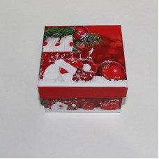 КОРОБКА НОВОГОДНЯЯ КВАДРАТ ассорти 10*10*5