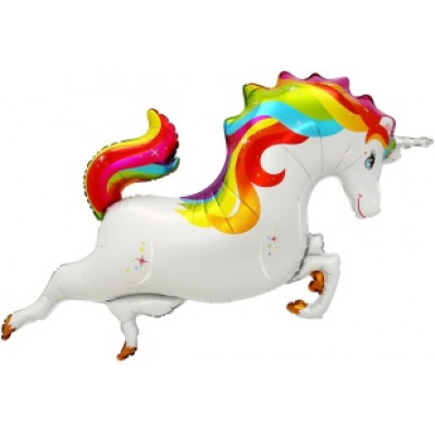 Шар (37''/94 см) Фигура, Радужный единорог, 1 шт. в уп. Шар (37''/94 см) Фигура, Радужный единорог, 1 шт. в уп.