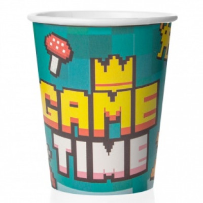 Стаканы 6 шт. - (250 мл) Game Time, Пиксели Стаканы 6 шт. - (250 мл) Game Time, Пиксели