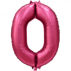 Шар (34''/86 см) Цифра, 0, Бордовый, Сатин, 1 шт. в уп. Шар (34''/86 см) Цифра, 0, Бордовый, Сатин, 1 шт. в уп.
