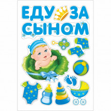 Набор магнитов на авто ЕДУ ЗА СЫНОМ 13шт. Набор магнитов на авто ЕДУ ЗА СЫНОМ 13шт.
