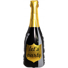 Шар (40''/102 см) Фигура, Бутылка Шампанское, Let`s Party, Черный, 1 шт. Шар (40''/102 см) Фигура, Бутылка Шампанское, Let`s Party, Черный, 1 шт.