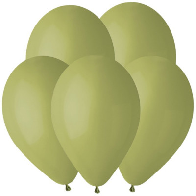 УПАКОВКА Италия Gemar (G90) 10 дюймов пастель ОЛИВКАВЫЙ 10"/98 Пастель Green Olive 100 шт.