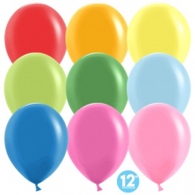 Упаковка 25шт. - Шар (12''/30 см) Ассорти, пастель Упаковка 25шт. - Шар (12''/30 см) Ассорти, пастель