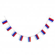 Флаги России навесные, 10х15 см, 10 шт, l=2.5 м, полиэстер 1118161 Флаги России навесные, 10х15 см, 10 шт, l=2.5 м, полиэстер 1118161