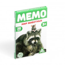 Настольная игра «Мемо. Мир животных», 28 карточек Настольная игра «Мемо. Мир животных», 28 карточек